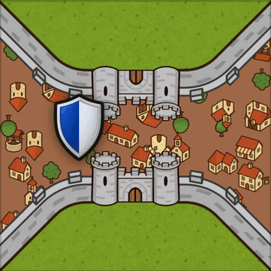 City funnel with shield