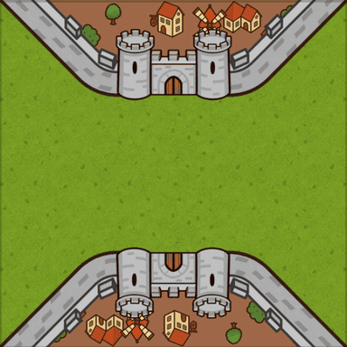 Two separate cities, opposite