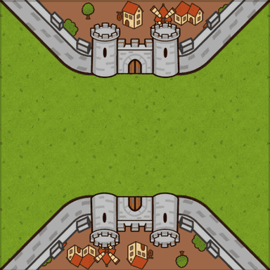 Two separate cities, opposite