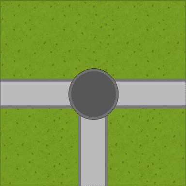 Three road crossing